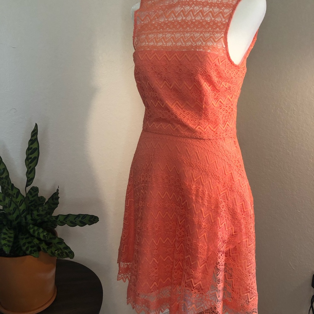 Orange lace dress
